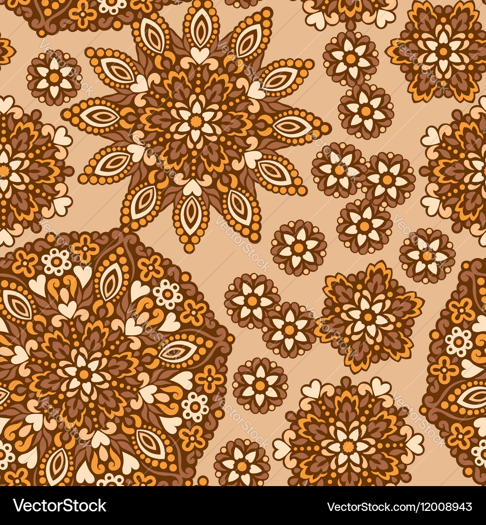Seamless background with abstract ethnic pattern Vector Image