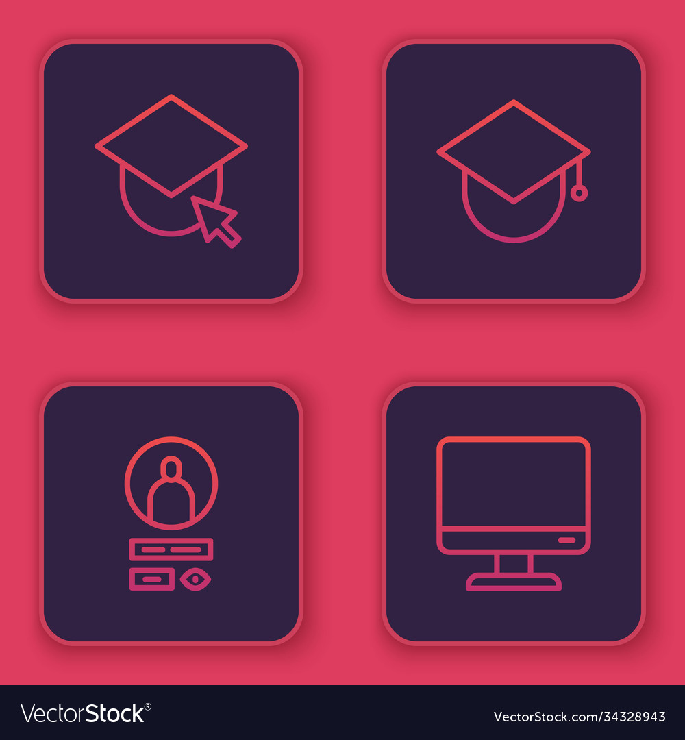 Set line graduation cap on globe create account