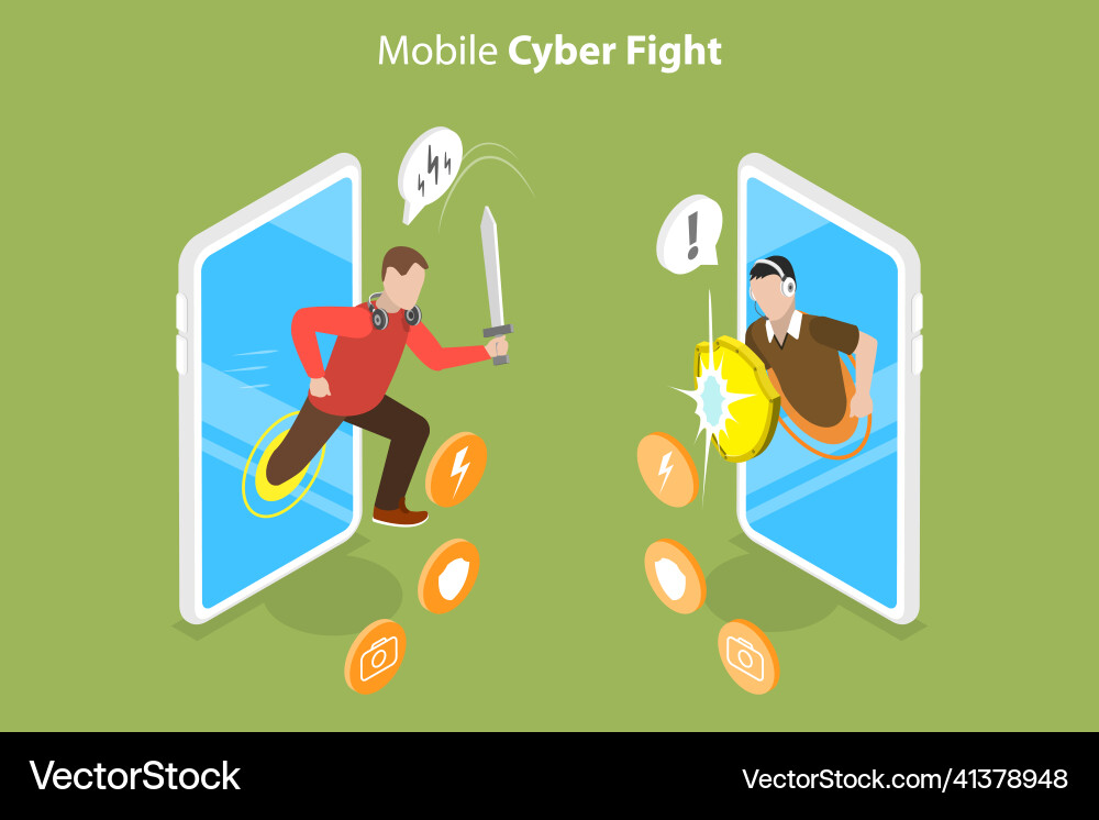 3d isometric flat conceptual Royalty Free Vector Image