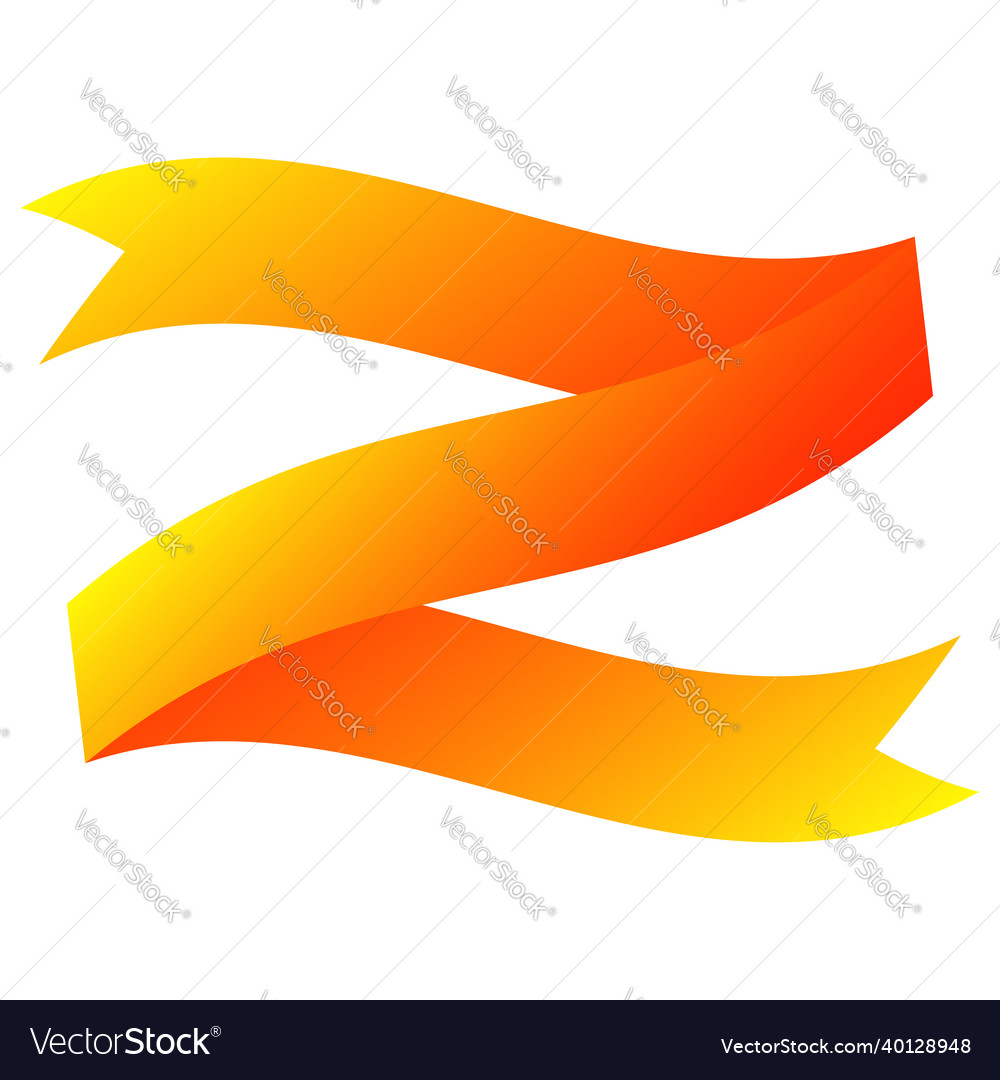 Banner ribbon horizontal shape design element Vector Image Banner ribbon horizontal shape design element