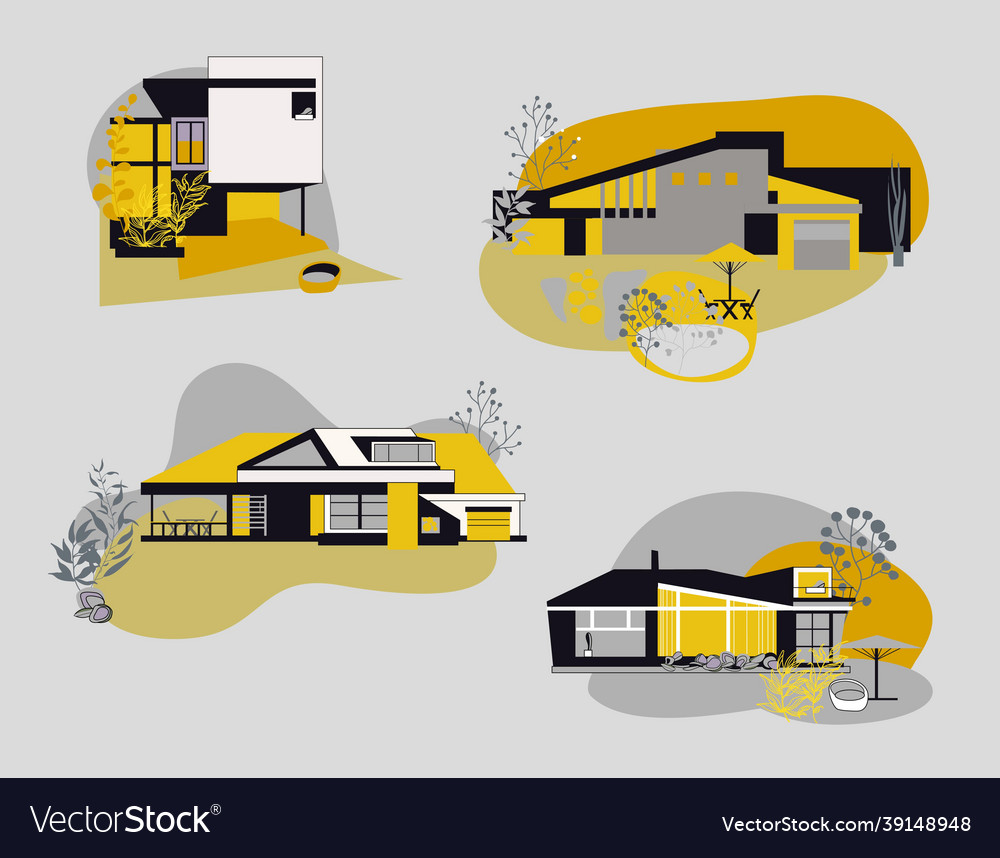 Cabin cottage tiny houses set modern architecture