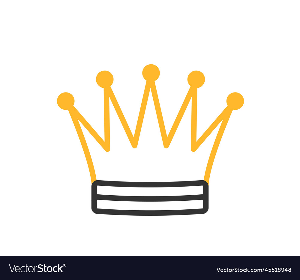 Chess crown color icon Royalty Free Vector Image