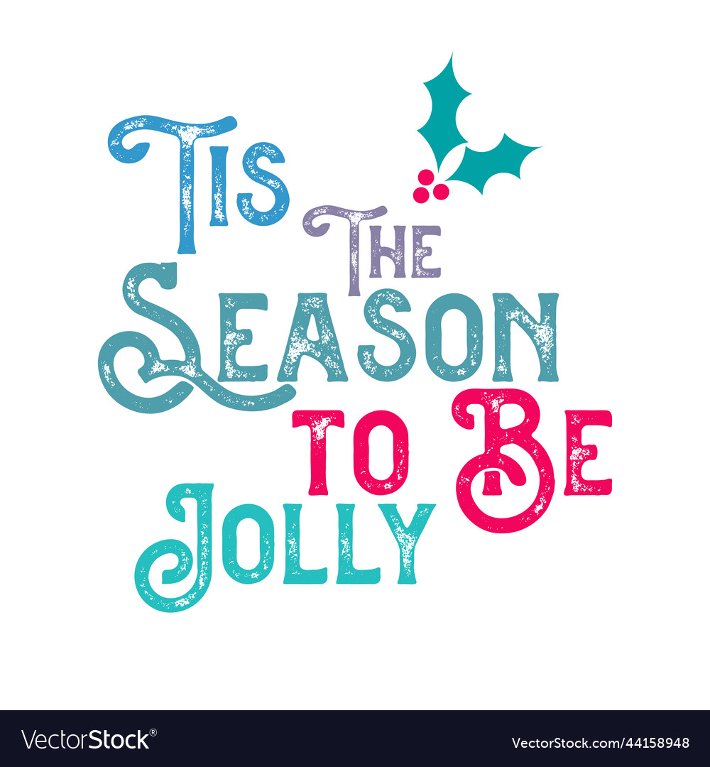 Christmas typographic design tis the season