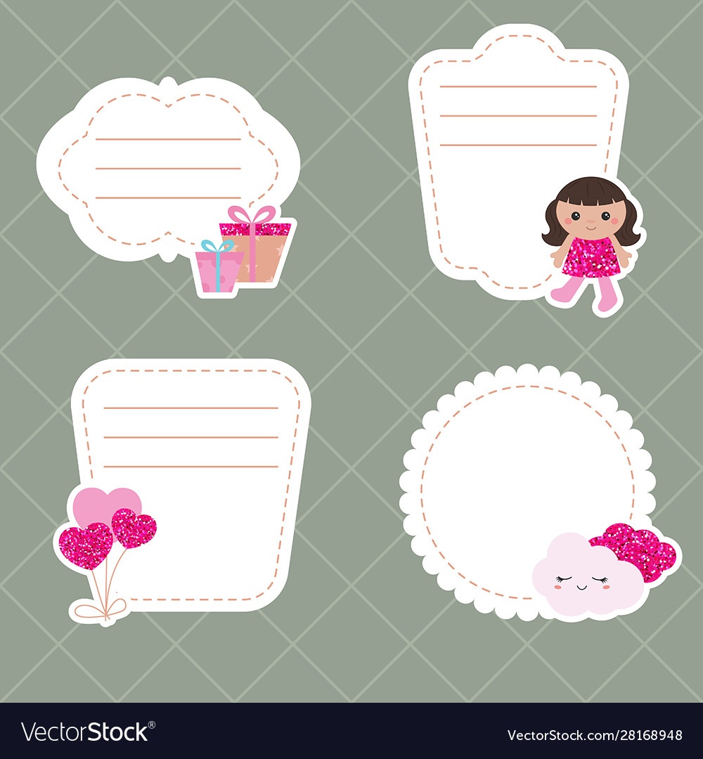 Collection cute text frames