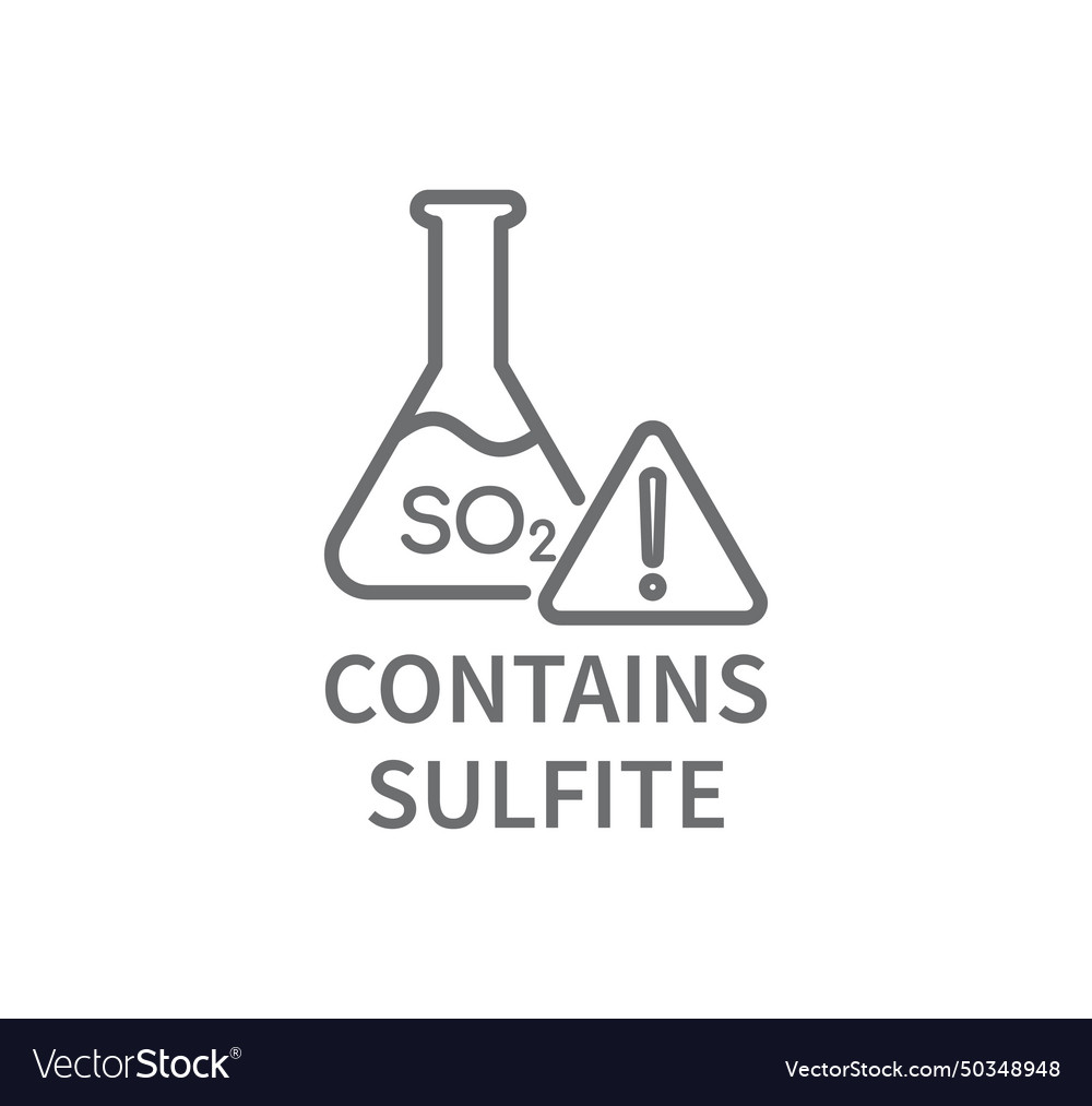 Contains sulfite line icon Royalty Free Vector Image