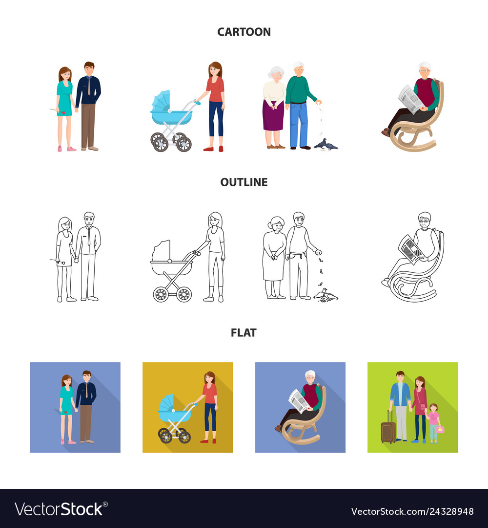 Design of character and avatar symbol set vector image Design of character and avatar symbol set