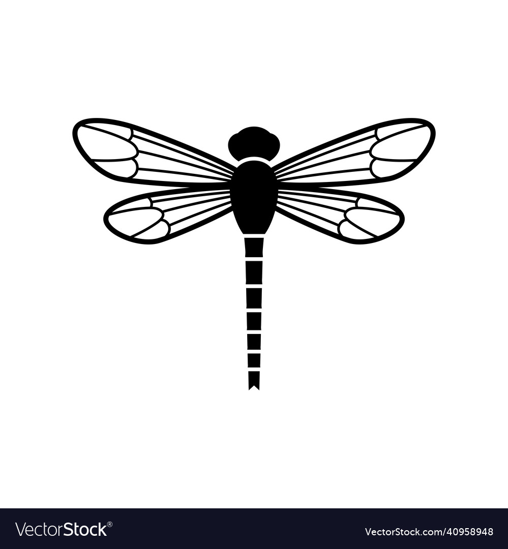 Dragonfly Outline Design