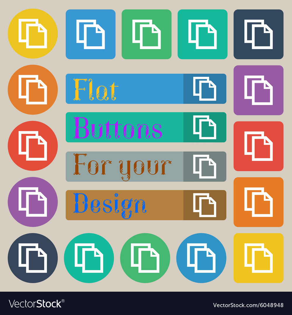 Edit document sign icon content button set