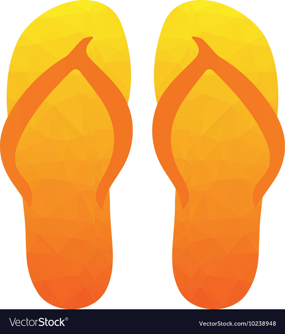 Flip flops slippers with polygonal triangular