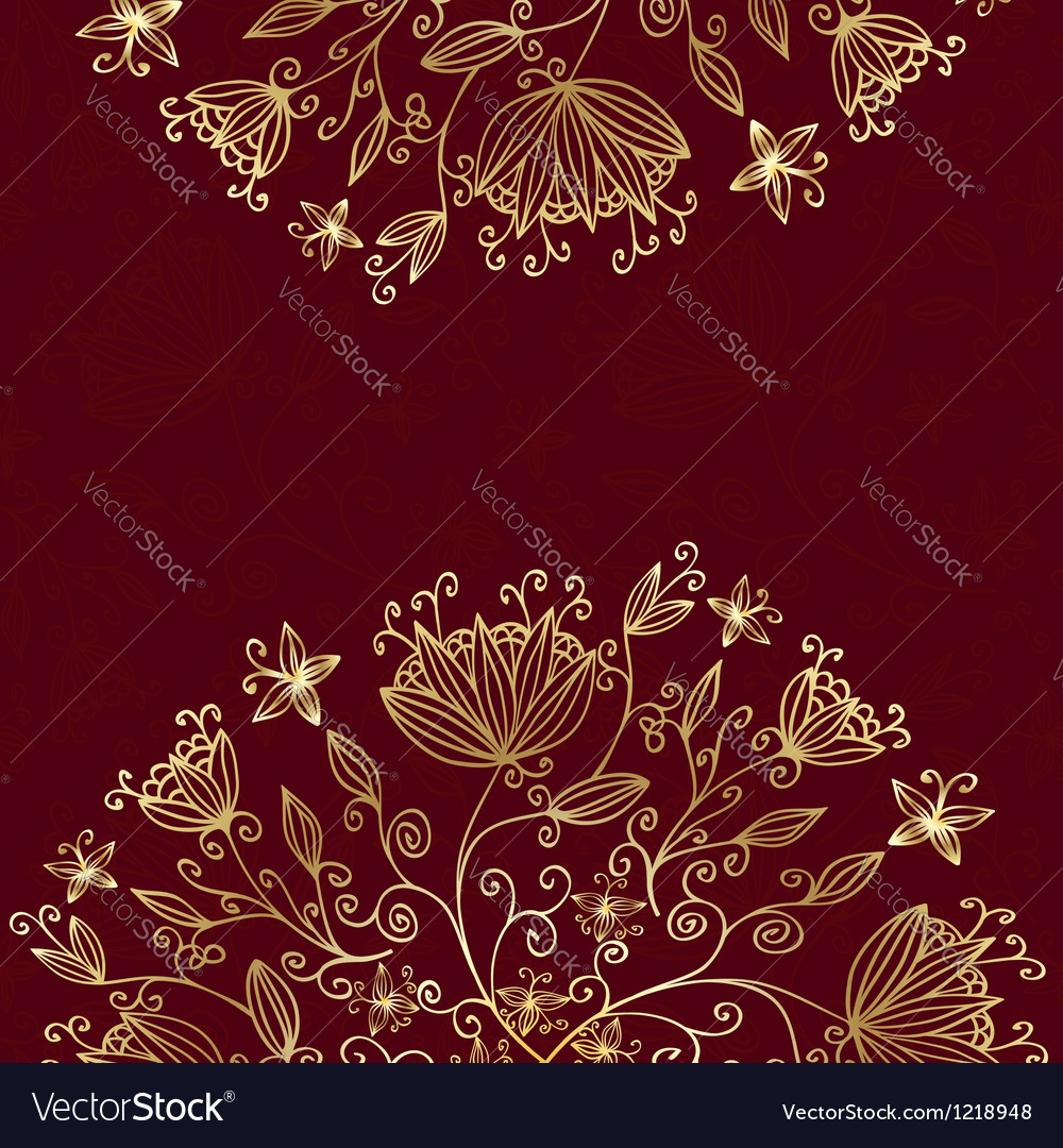 Floral card red Royalty Free Vector Image - VectorStock