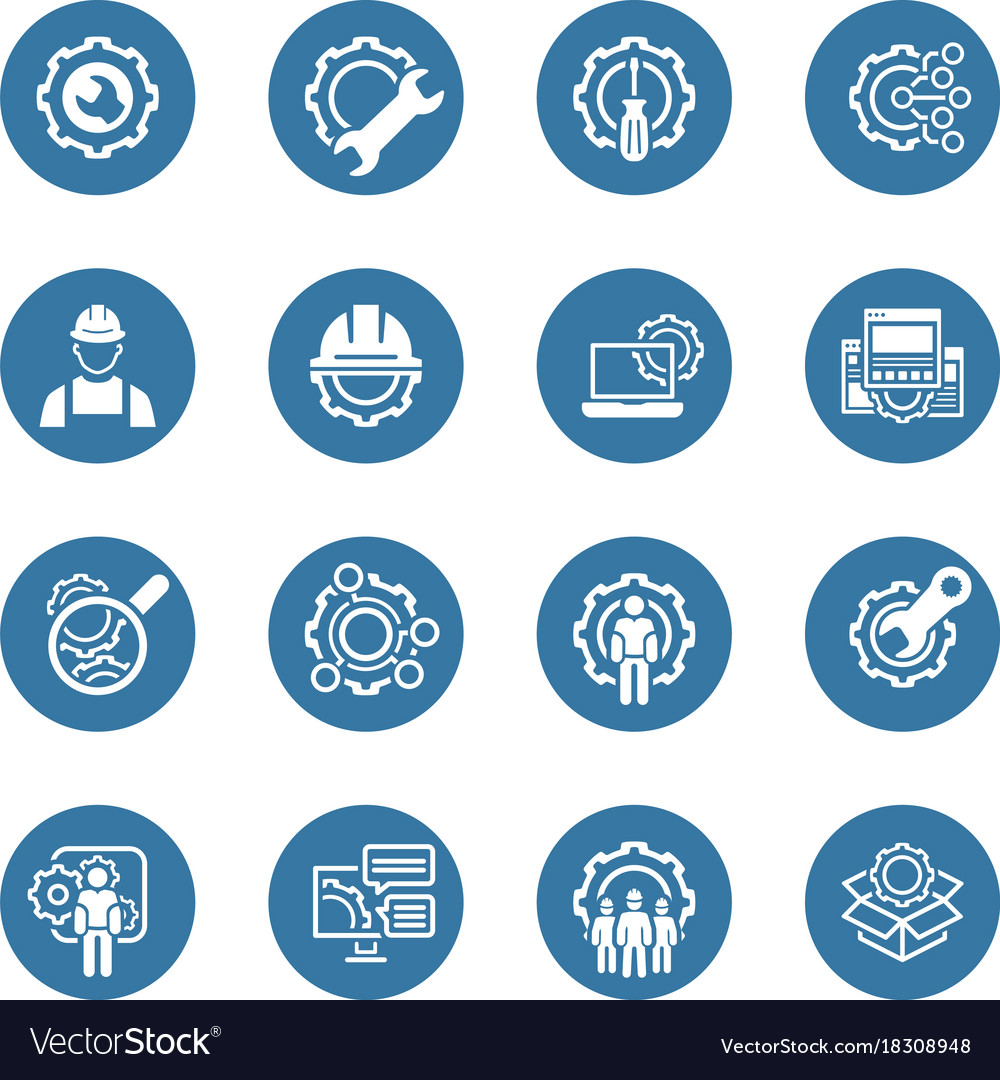 Line Engineering Icons Royalty Free Vector Image