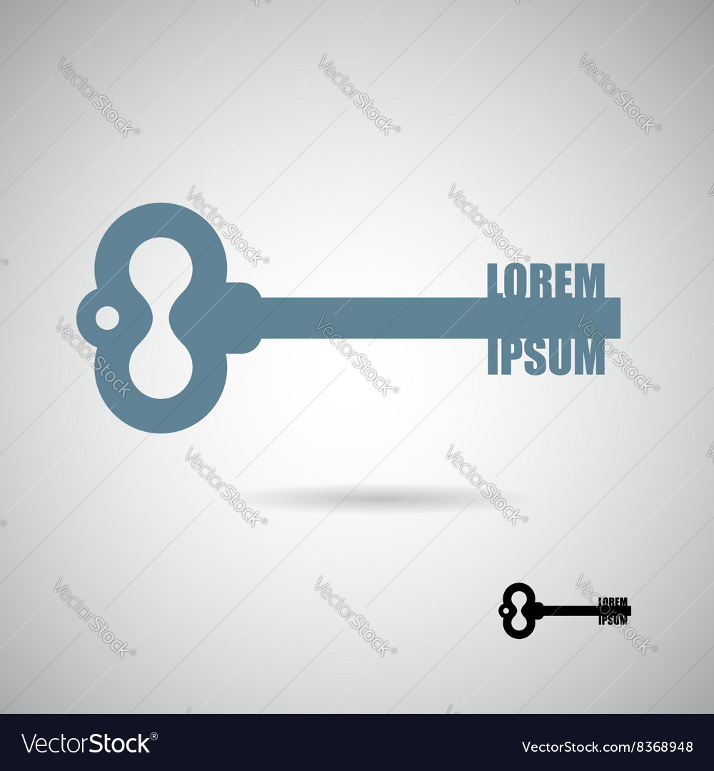 Old key logo Logo for real estate or construction Vector Image