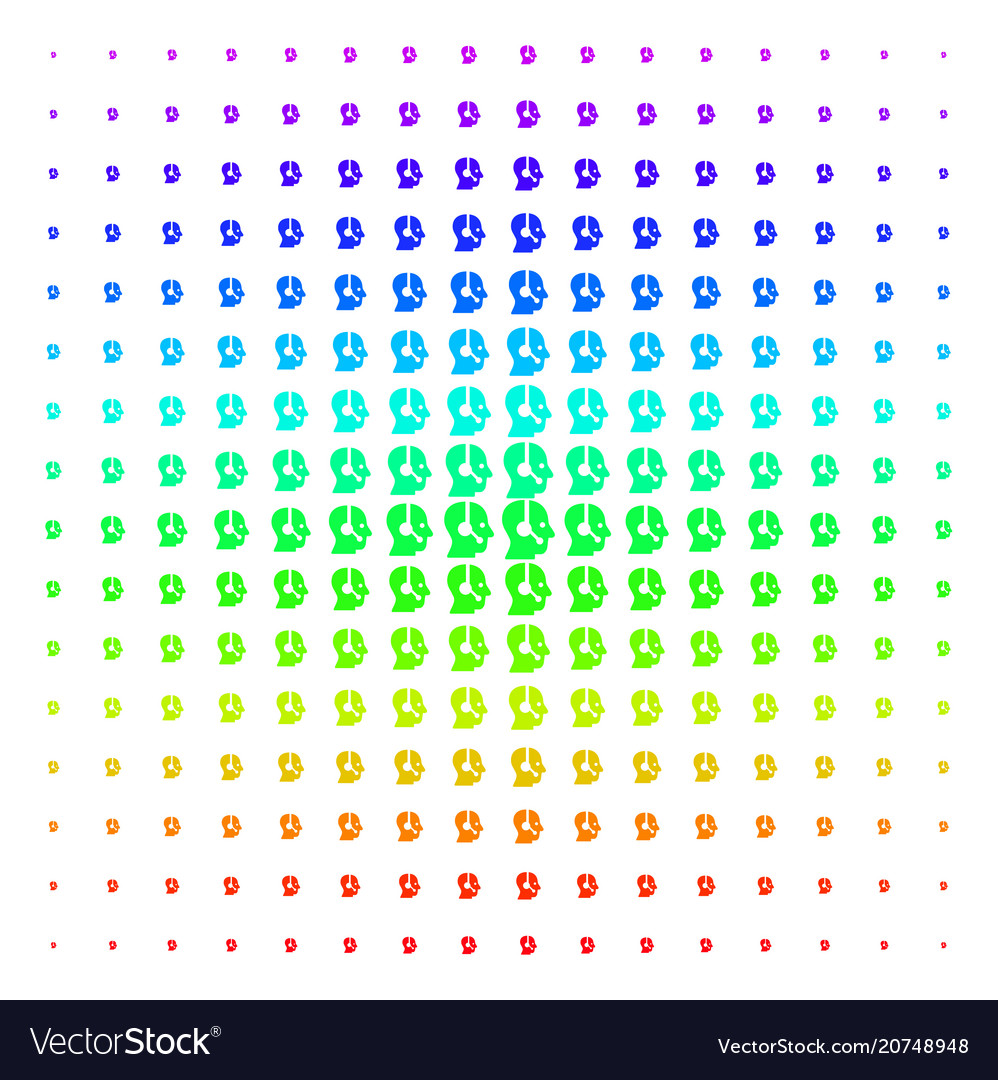 Operator shape halftone spectrum grid vector image Operator shape halftone spectrum grid