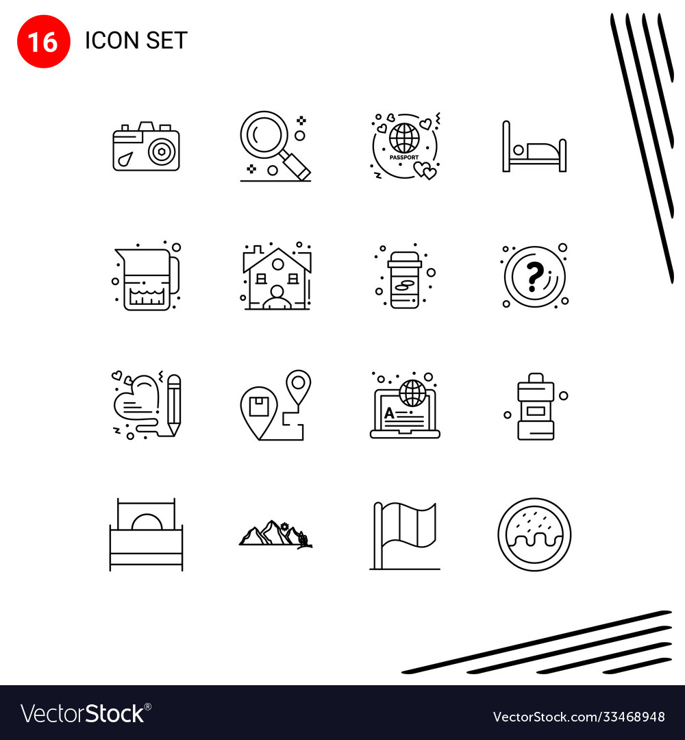 Outline pack 16 universal symbols jug