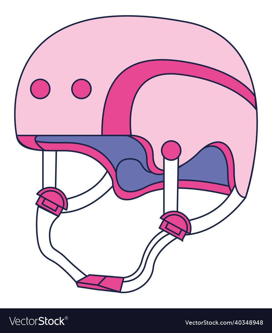 Pink skate helmet Royalty Free Vector Image VectorStock