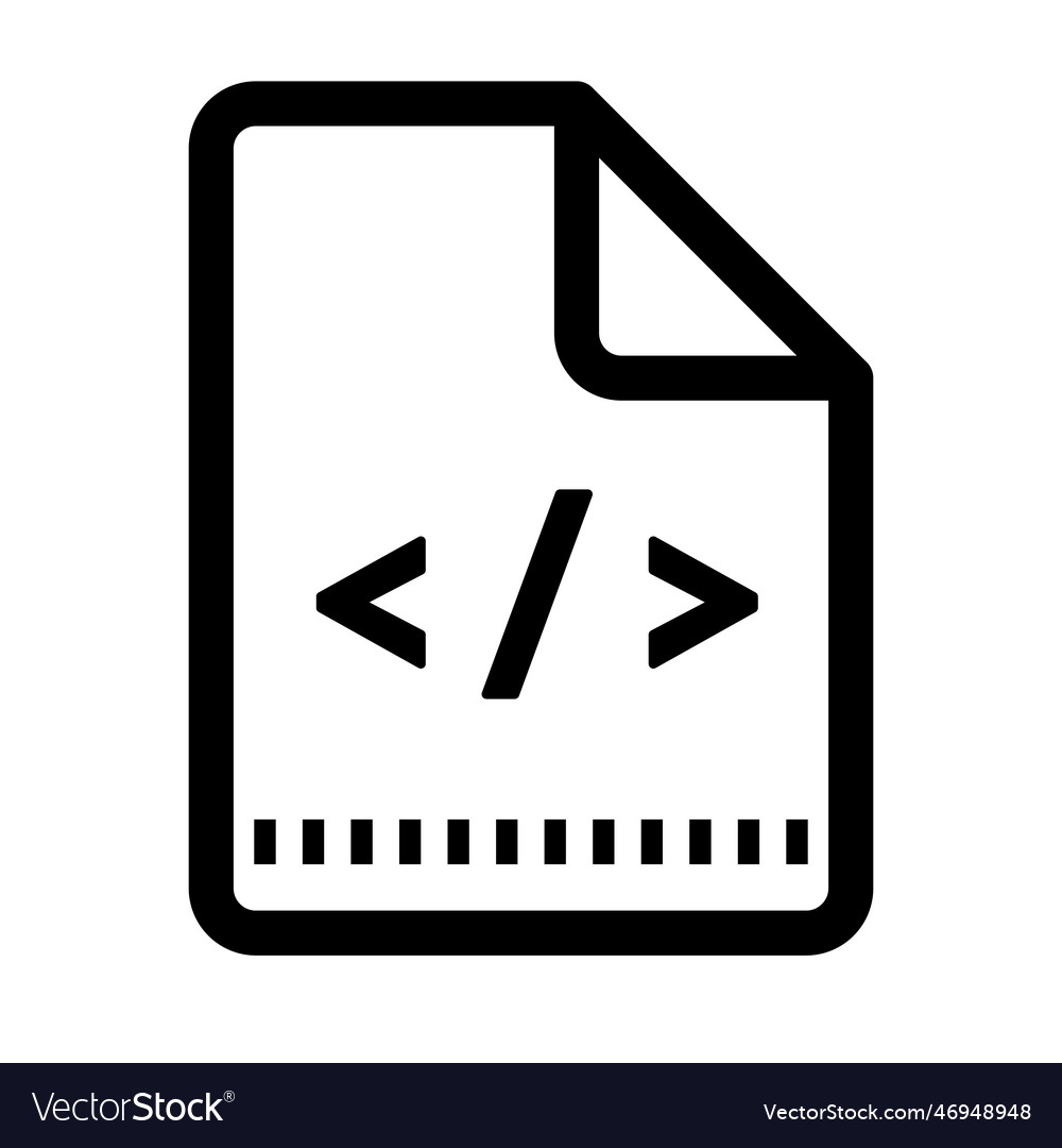 Dateidatensymbol programmieren vector image Dateidatensymbol programmieren