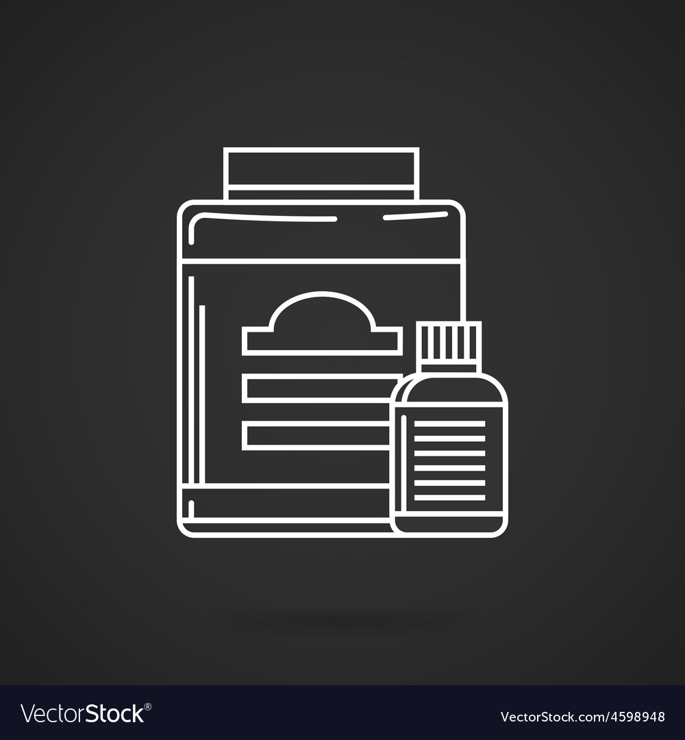 Supplements jars flat line icon