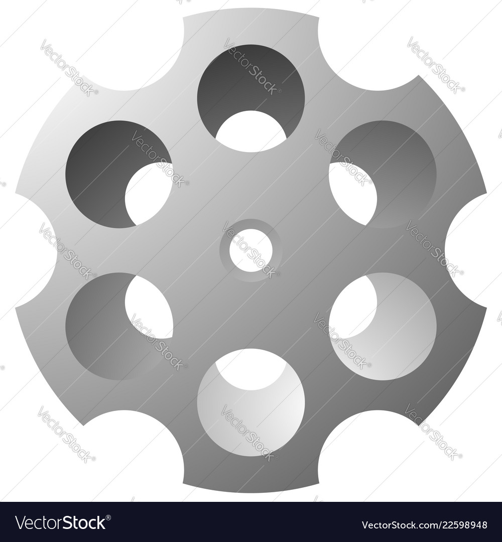 With cylinder a revolver pistol western Royalty Free Vector