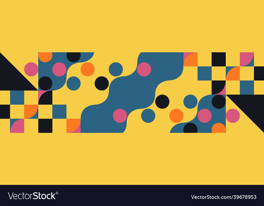 Abstract background with different geometric