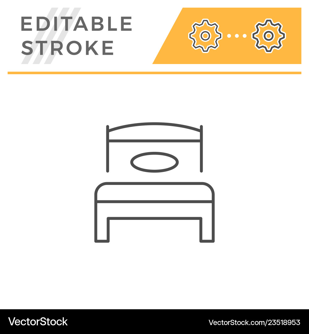 Bed line icon Royalty Free Vector Image - VectorStock
