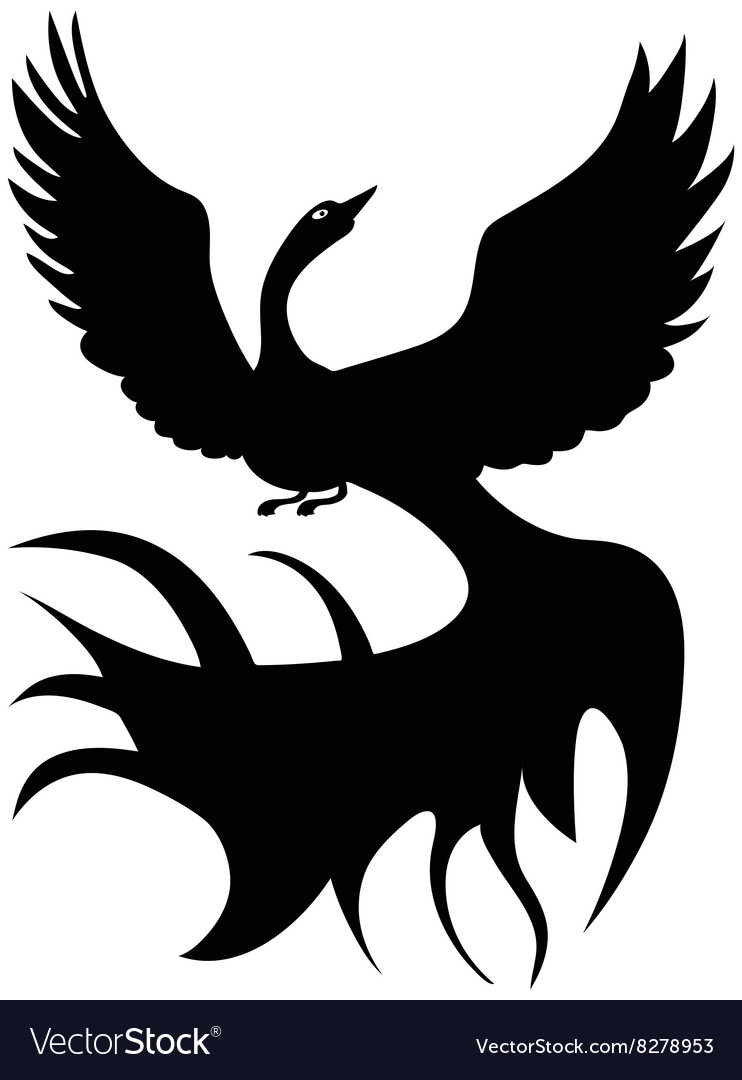 Black and white firebird logo