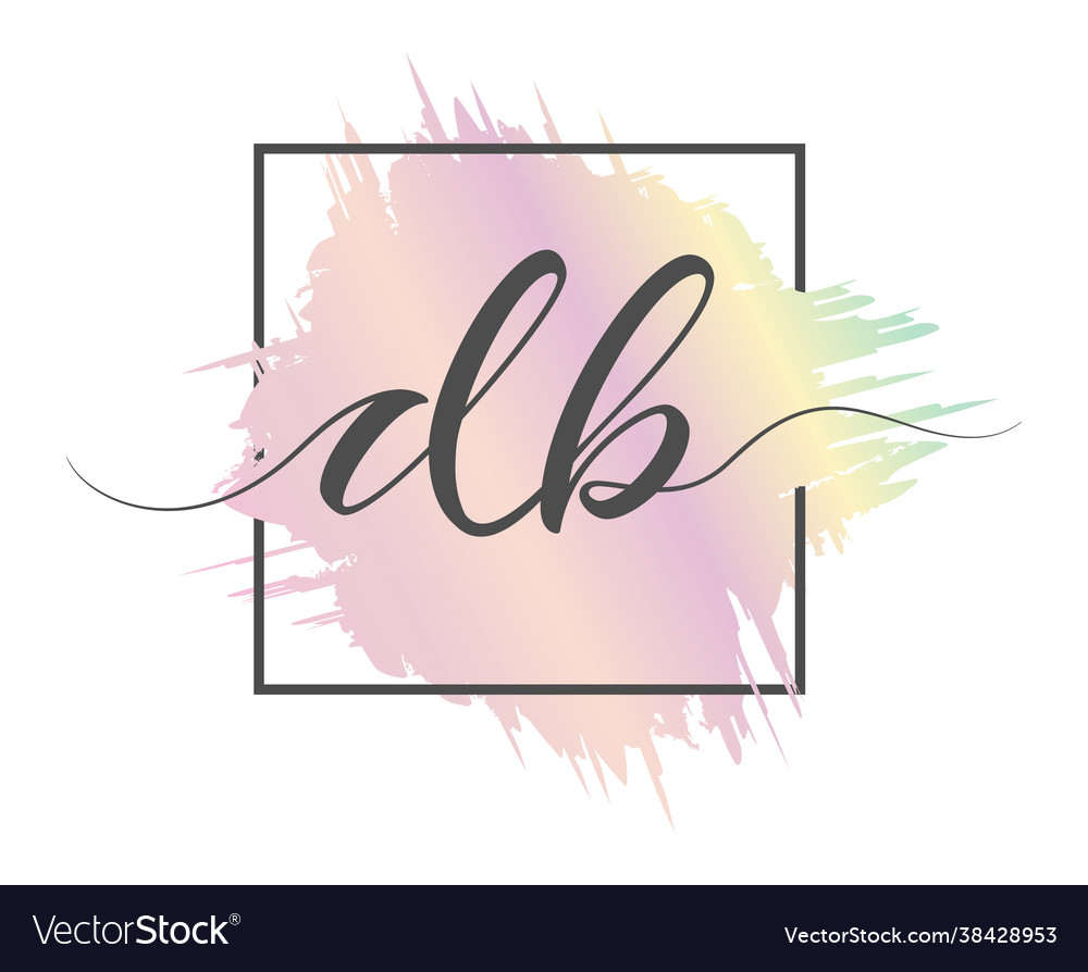 Calligraphic lowercase letters db are written