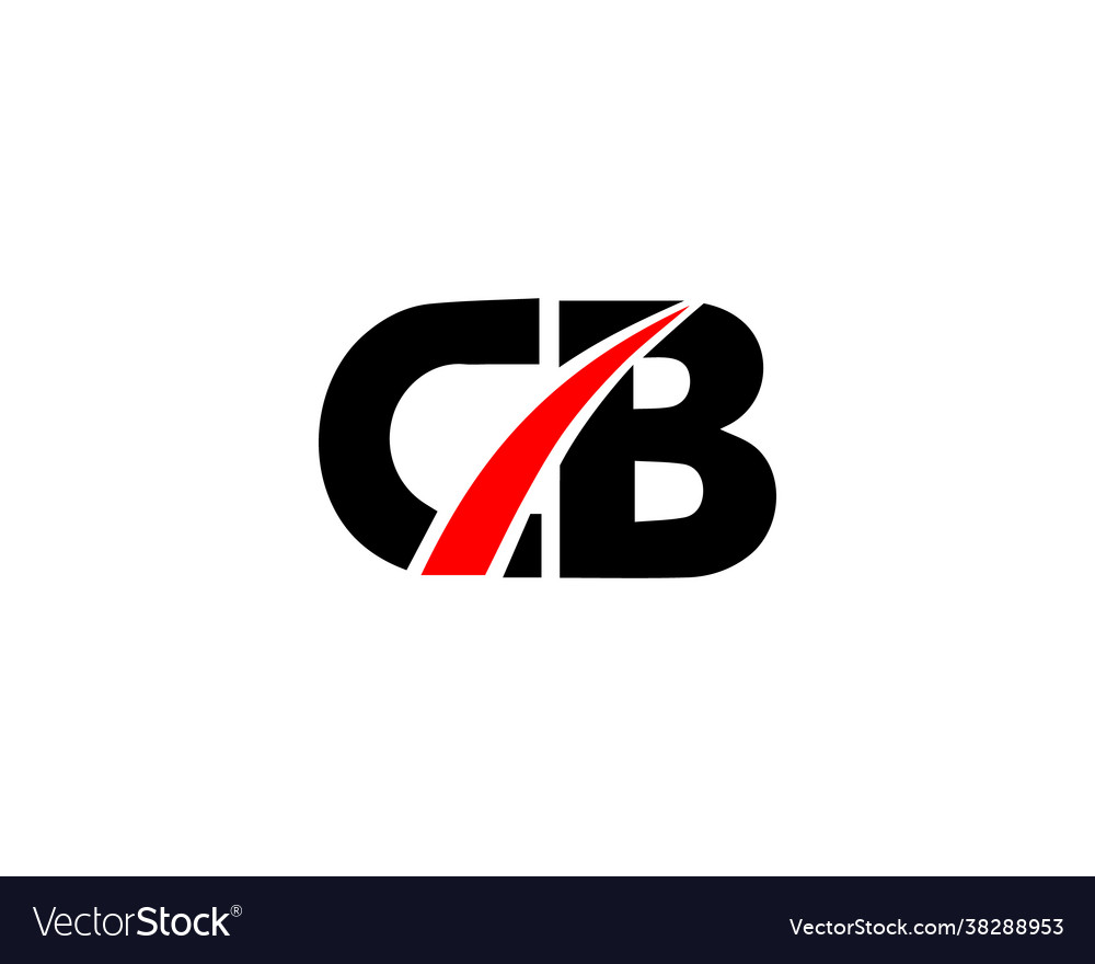 Cb letter logo design creative modern Royalty Free Vector