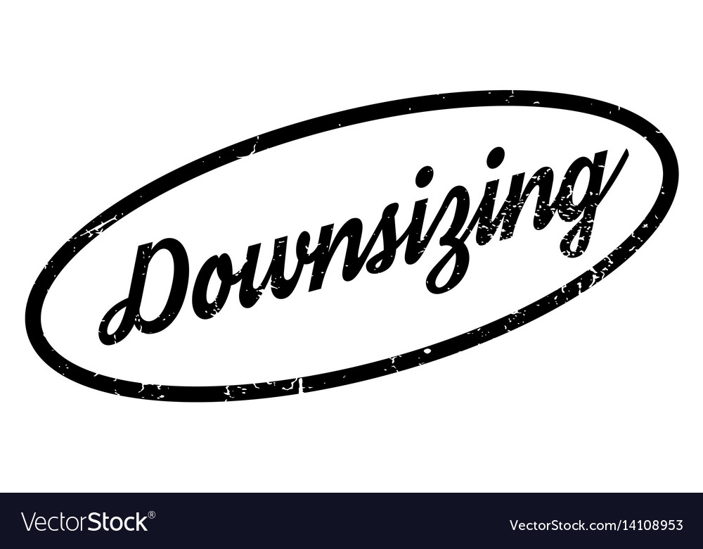 Downsizing Rubber Stamp Royalty Free Vector Image