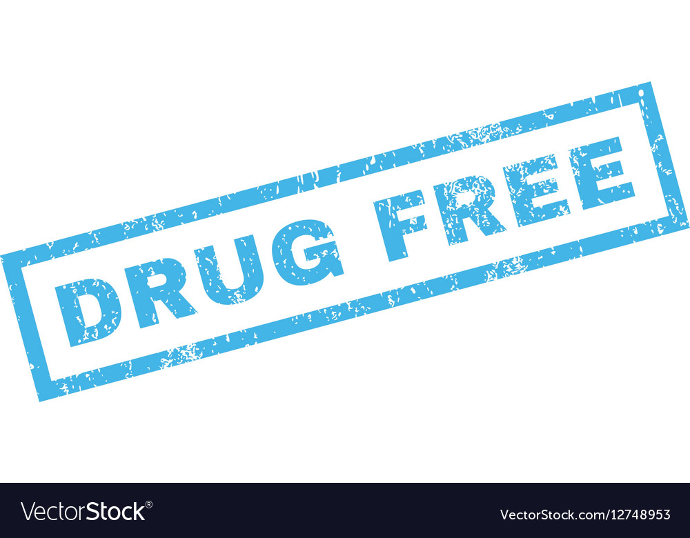 Drug Free Rubber Stamp Royalty Free Vector Image