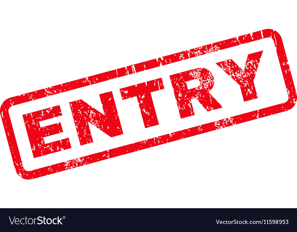 Entry text rubber stamp Royalty Free Vector Image