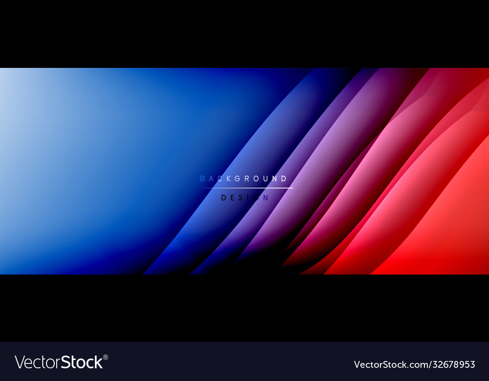 Fluid gradient waves with shadow lines and glowing