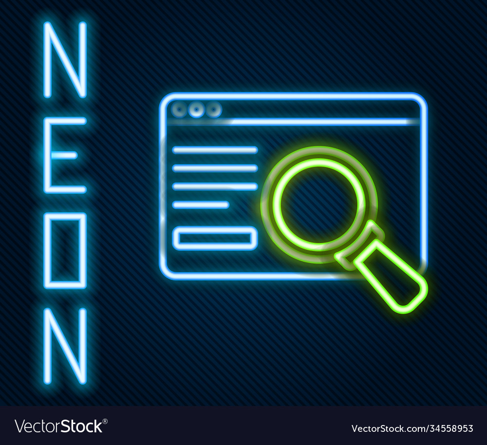 Glowing neon line ui or ux design icon isolated vector image Glowing neon line ui or ux design icon isolated