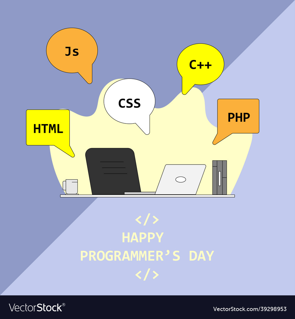 Happy Programmierer Tag Vorlage Hintergrund für Web vector image Happy Programmierer Tag Vorlage Hintergrund für Web