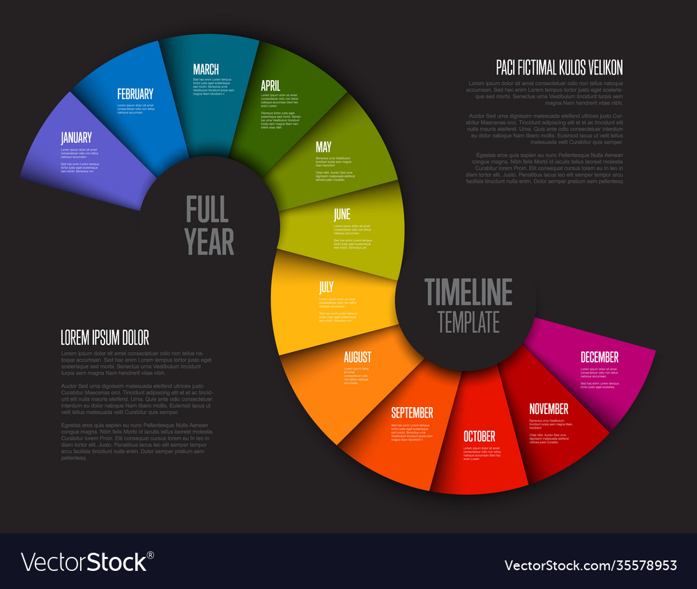 Infographic full year timeline template