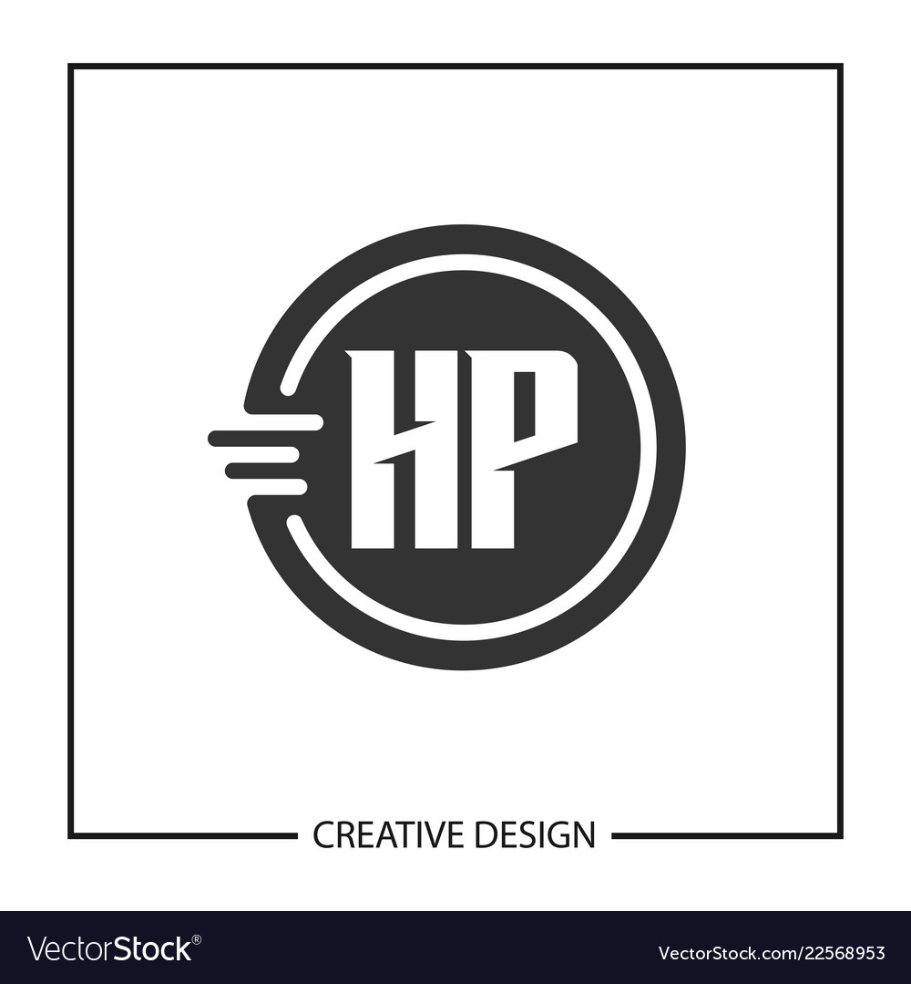 Initial hp letter logo template design