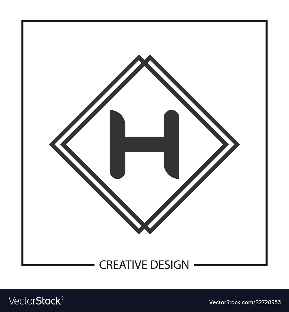 Initial letter h logo template design