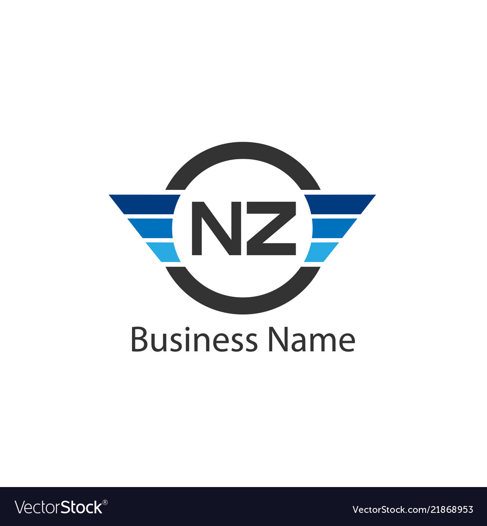 Initial letter nz logo template design