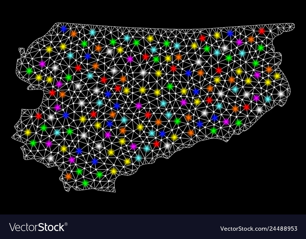 Mesh polygonal map warmia-masuria Provinz