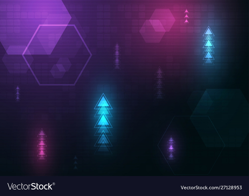 Neon arrow speed and technology data load vector image Neon arrow speed and technology data load