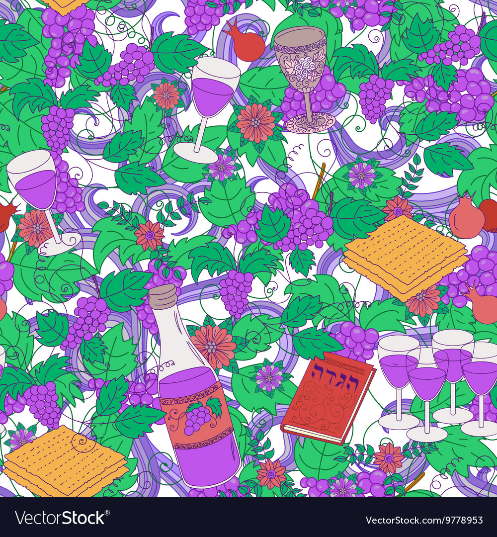 Passover seamless pattern background