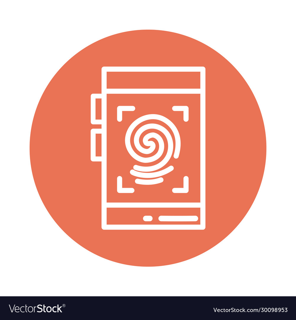 Smartphone with fingerprint block and flat style
