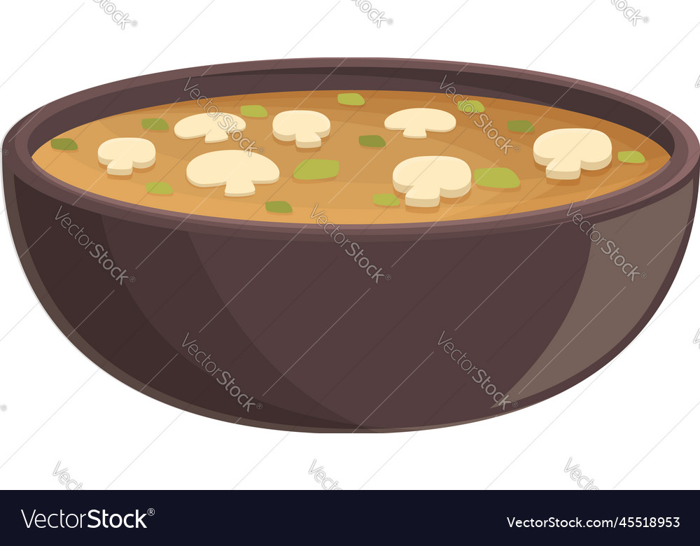 Soup meal icon cartoon food dish Royalty Free Vector Image