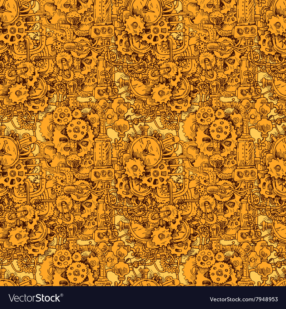 Steampunk Gears and Cogs Pattern