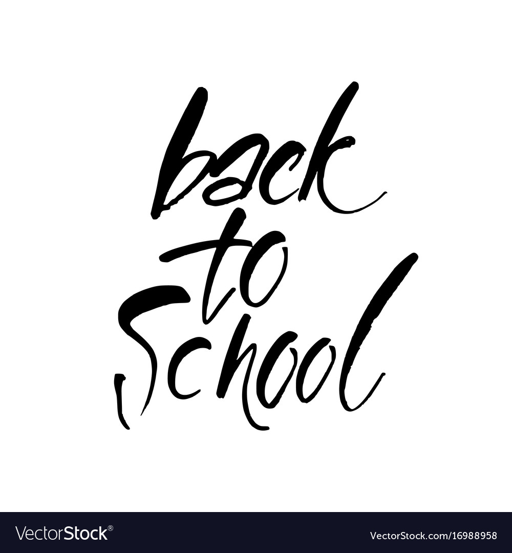 Back to school lettering