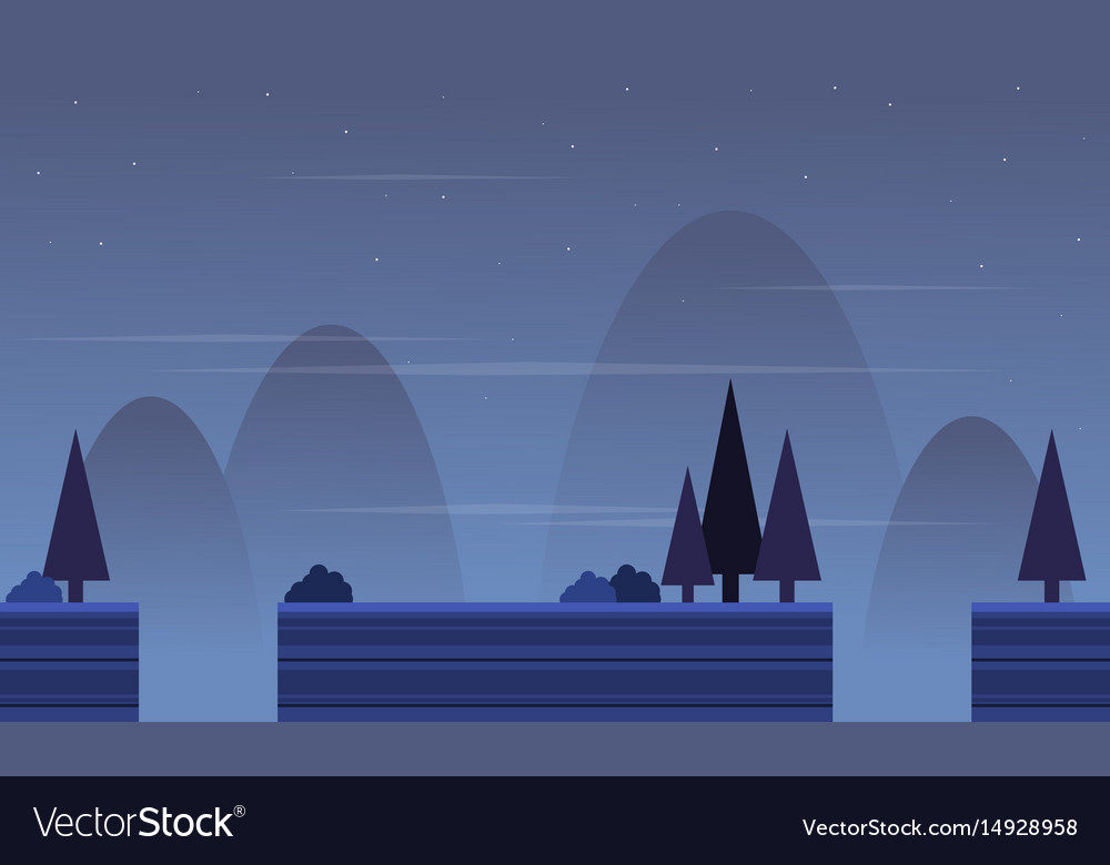 Background game with spruce scenery