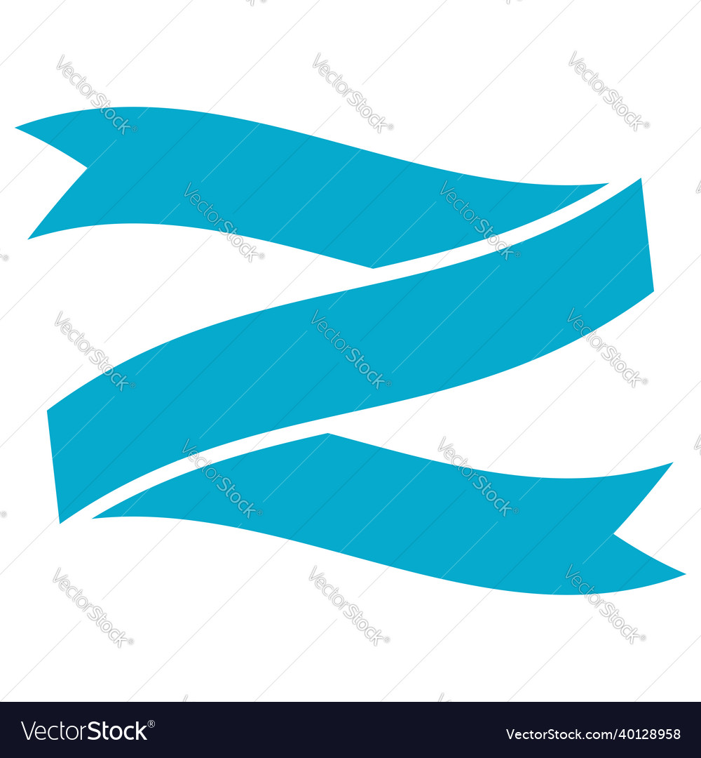 Banner ribbon horizontal shape design element Vector Image Banner ribbon horizontal shape design element