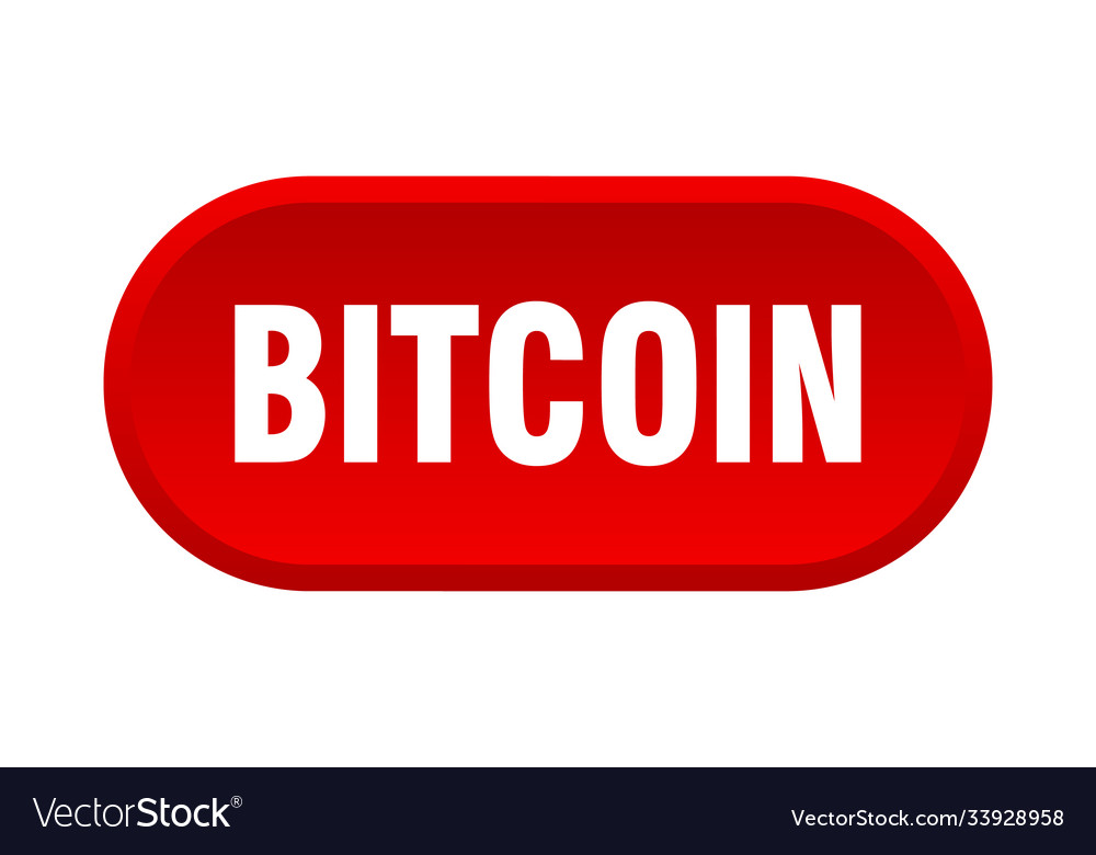 Bitcoin button rounded sign on white background