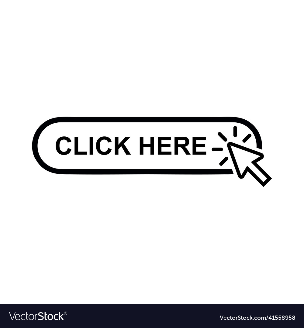 Click button with arrow pointer clicking signs Vector Image