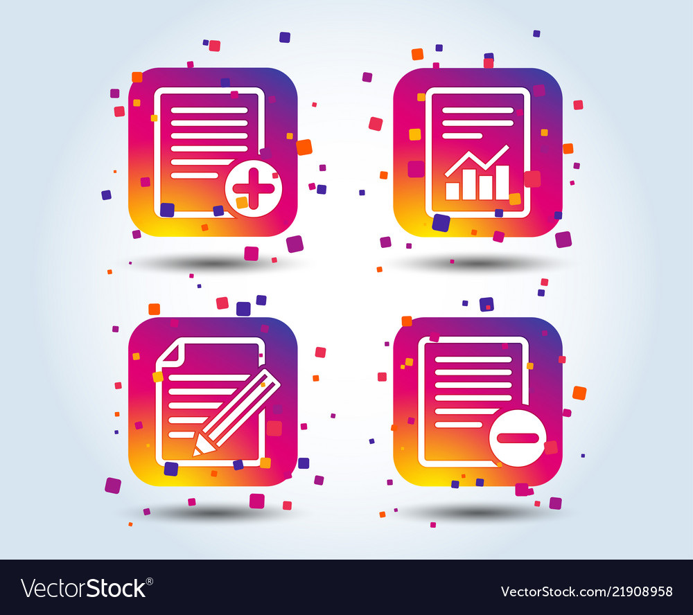 Document icons file with chart graph
