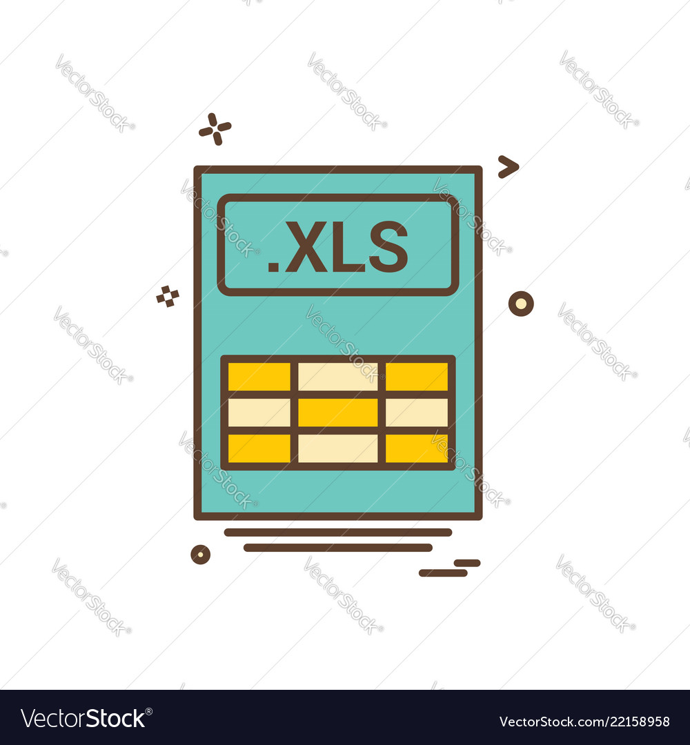 File files xls icon design vector image File files xls icon design